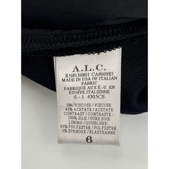 B27 A.L.C. Black Sleeveless Jumpsuit Womens 6 Tailored Straight Leg Minimalist - Picture 7 of 9